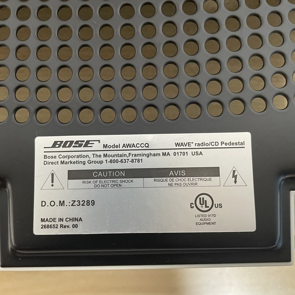 Bose Wave Radio‎ CD Pedestal White AWACCQ Audio AUX Dock - Picture 9 of 10